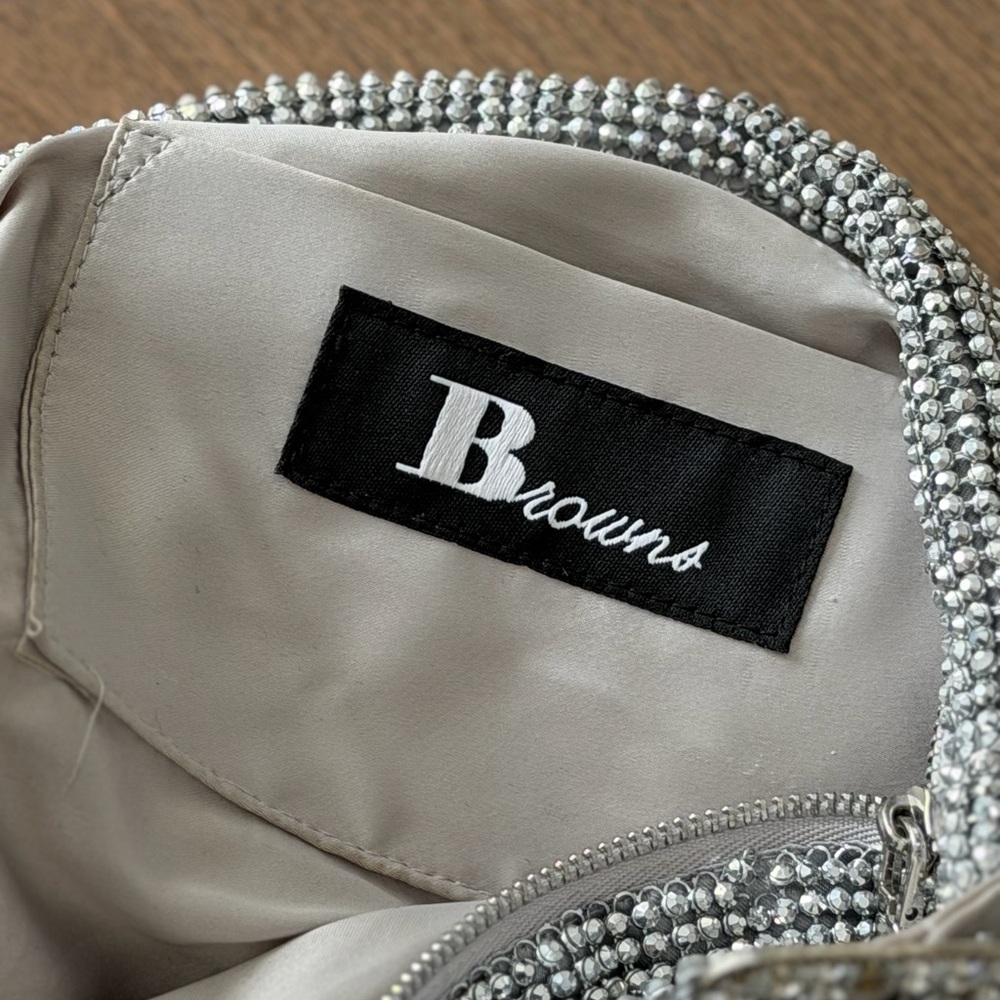 Brown’s Silver Crystal Beaded Shoulder Bag - Picture 4 of 5